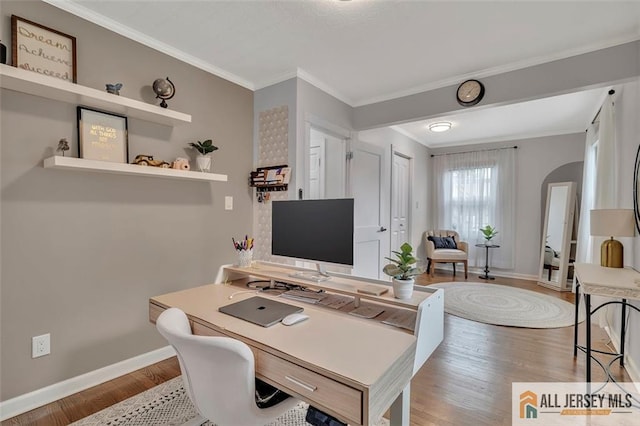 27 Collins Rd, Hamilton, NJ 08619 - office space featuring ornamental molding, baseboards, and wood finished floors
