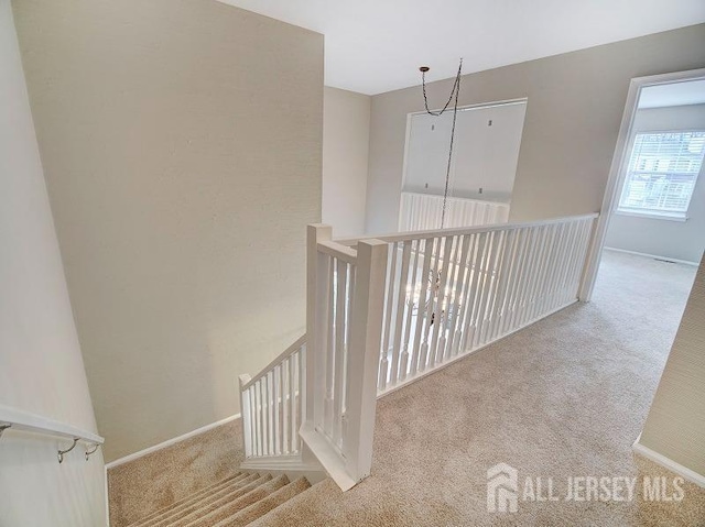 308 Pewter Ct, Old Bridge, NJ 08857 - stairs with carpet floors and baseboards