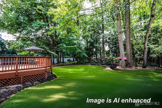 89 King St, Edison, NJ 08820 - view of yard featuring a deck