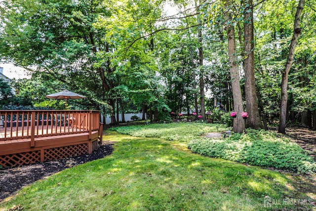 89 King St, Edison, NJ 08820 - view of yard with a wooden deck