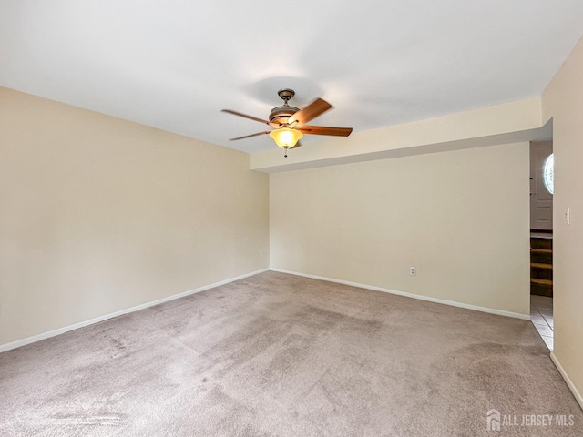 12 Dana Estates Dr, Old Bridge, NJ 08859 - unfurnished room featuring ceiling fan, light colored carpet, and baseboards