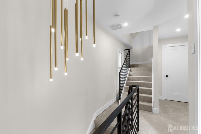 251 Church St, South Amboy, NJ 08879 - stairway with carpet floors and recessed lighting