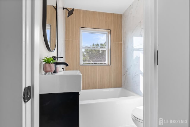 251 Church St, South Amboy, NJ 08879 - bathroom with vanity and wood walls