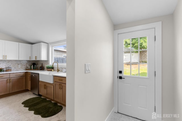 251 Church St, South Amboy, NJ 08879 - doorway with lofted ceiling and a sink