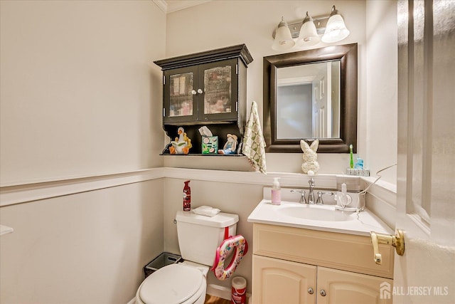 325 Mcdowell Dr, East Brunswick, NJ 08816 - bathroom featuring vanity and crown molding