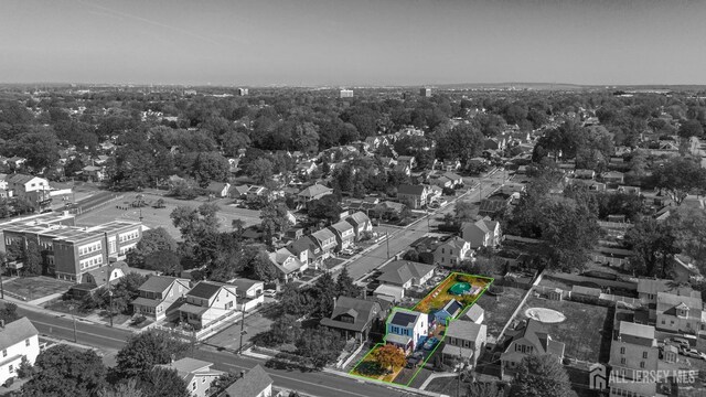 drone / aerial view featuring a residential view