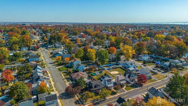 bird's eye view with a residential view