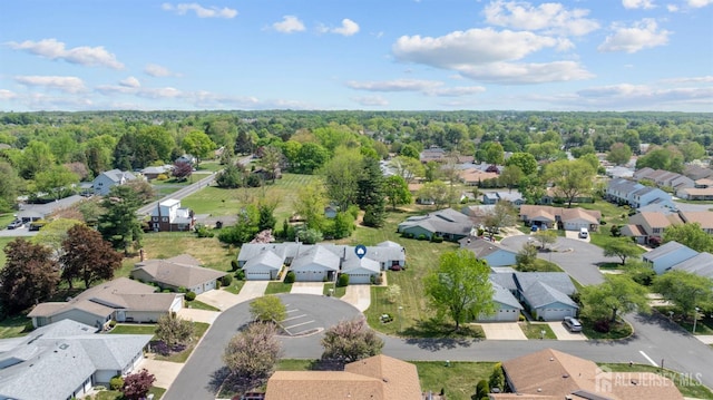 aerial view of residential area