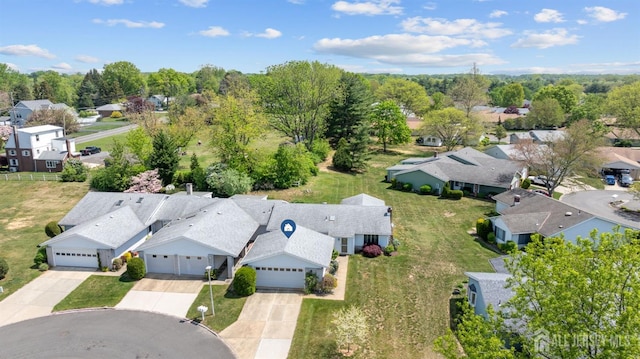 aerial view of residential area