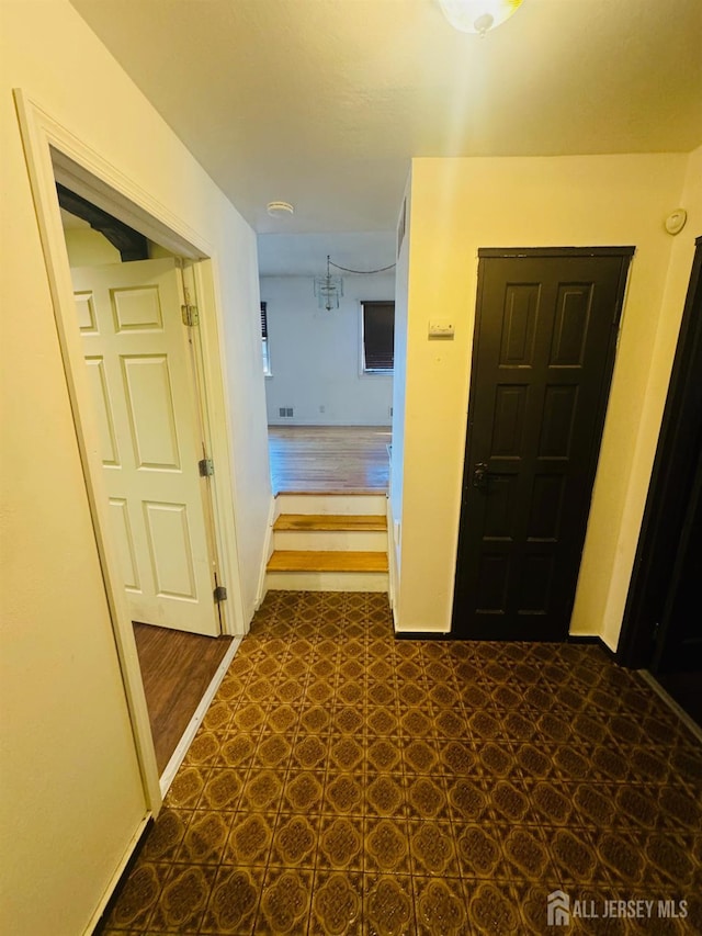 19 Spruce St, Port Reading, NJ 07064 - hallway with dark flooring and baseboards