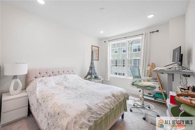 702 Station Rd, Dunellen, NJ 08812 - bedroom with carpet floors, recessed lighting, and baseboards