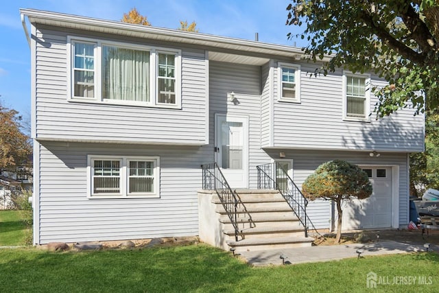 bi-level home with a garage