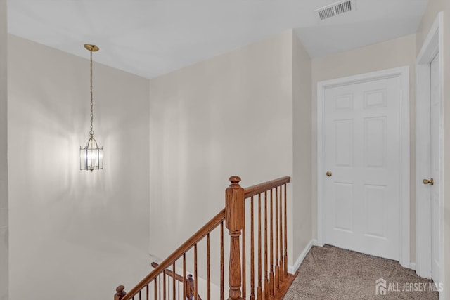 97 Osprey Dr, Old Bridge, NJ 08857 - hallway with carpet floors and an upstairs landing