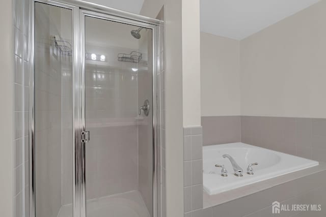 97 Osprey Dr, Old Bridge, NJ 08857 - bathroom featuring a stall shower and a garden tub