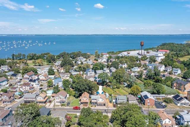 309 1st St, Keyport, NJ 07735 - aerial perspective of suburban area with a large body of water