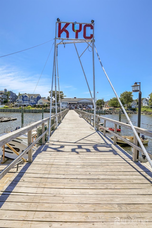 309 1st St, Keyport, NJ 07735 - dock featuring a water view
