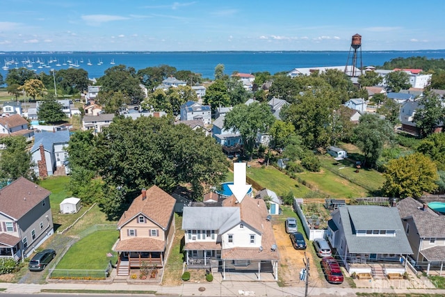309 1st St, Keyport, NJ 07735 - aerial view of residential area featuring a large body of water