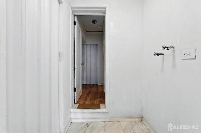 309 1st St, Keyport, NJ 07735 - hall featuring marble finish floors and baseboards