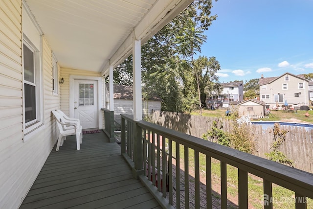 309 1st St, Keyport, NJ 07735 - wooden terrace with a residential view