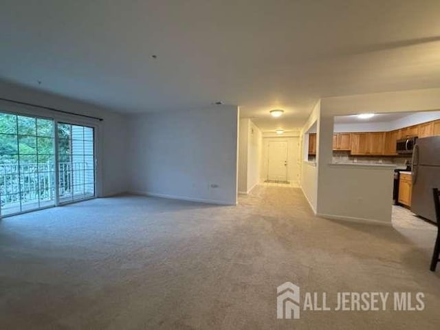 1027 Dogwood Ct, New Brunswick, NJ 08901 - unfurnished living room with light carpet and baseboards
