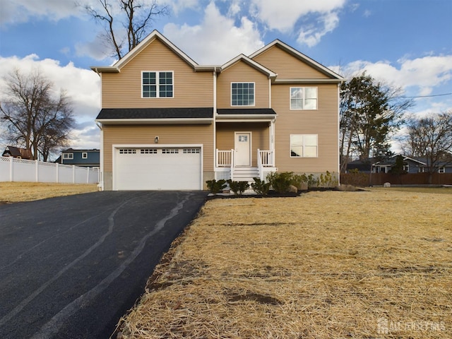 view of front facade with a garage