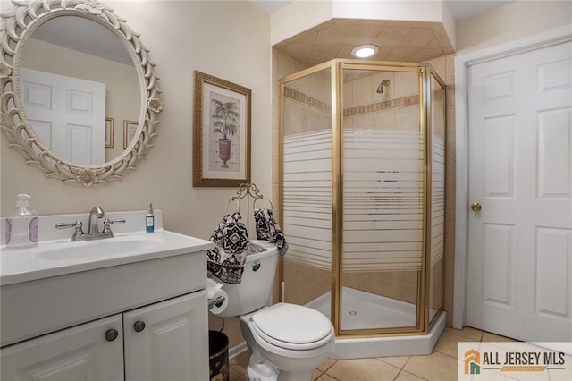 9 Lavender Way E, Brunswick, NJ 08816 - full bath with vanity, a shower stall, and tile patterned flooring