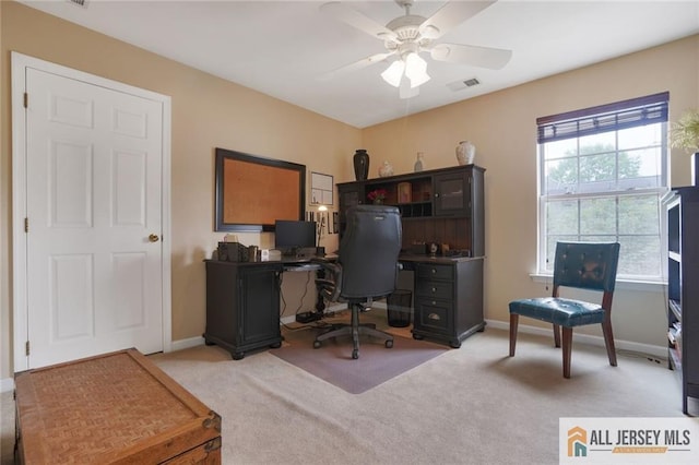 9 Lavender Way E, Brunswick, NJ 08816 - office featuring ceiling fan and light colored carpet