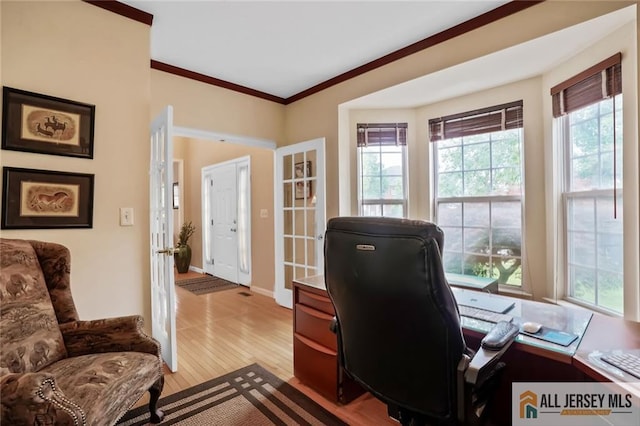 9 Lavender Way E, Brunswick, NJ 08816 - office area with wood finished floors and crown molding