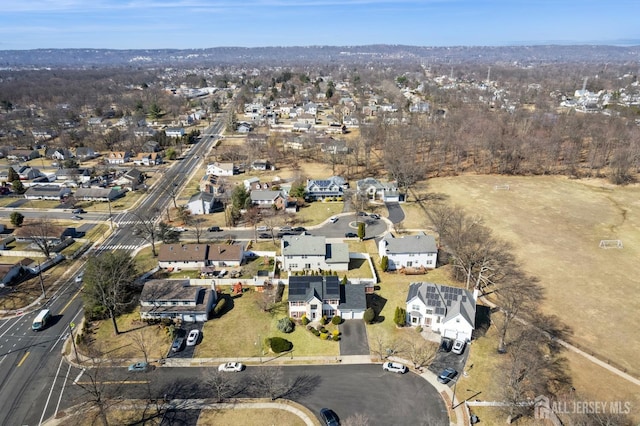 aerial view featuring a residential view
