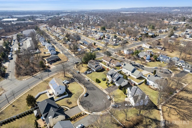 bird's eye view with a residential view