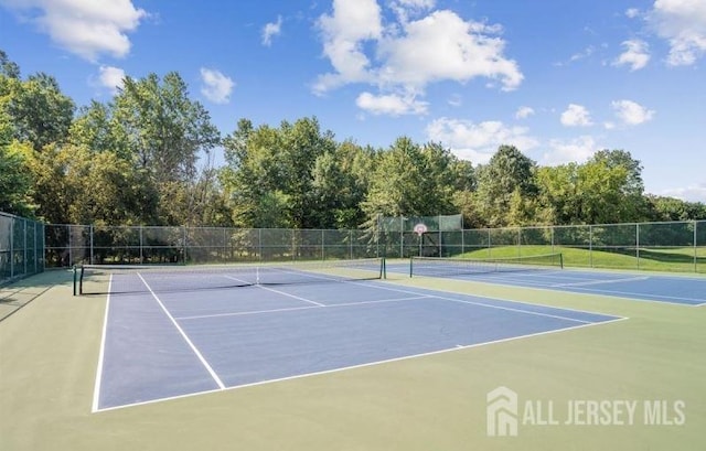 4108 Dilts Ln, Bridgewater, NJ 08807 - view of tennis court with community basketball court