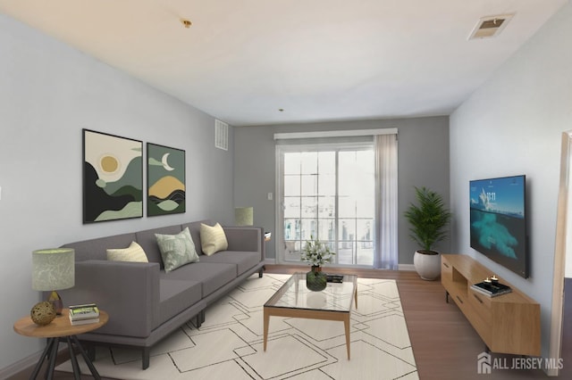 914 Cedar Ct, New Brunswick, NJ 08901 - living room featuring baseboards and light wood-type flooring