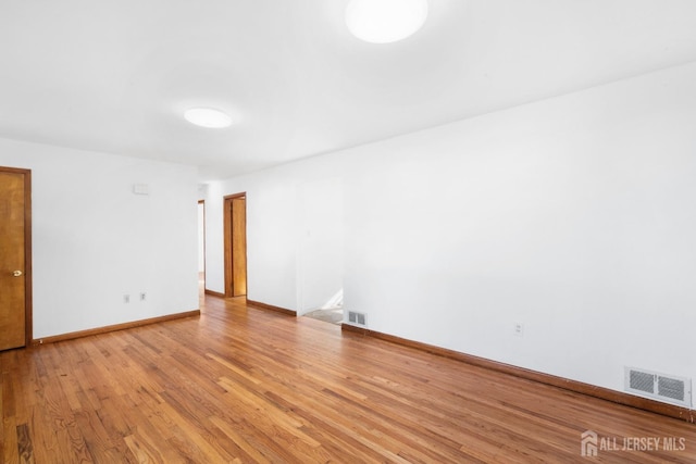 empty room featuring light hardwood / wood-style flooring