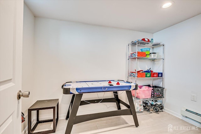 5 Alvin Ct, Menlo Park Terrace, NJ 08840 - playroom featuring a baseboard heating unit and recessed lighting