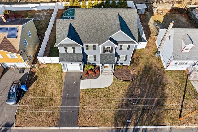 bird's eye view featuring a residential view