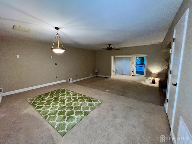 37 Albury Way N, Brunswick, NJ 08902 - unfurnished living room featuring carpet floors and ceiling fan