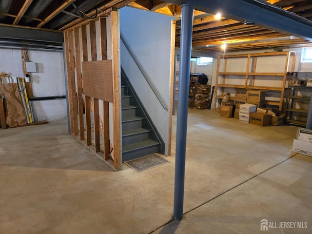 16 Phillip Ct, Monroe, NJ 08831 - below grade area with stairs