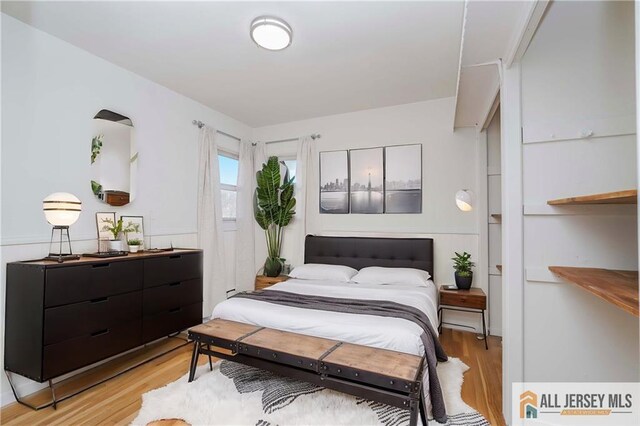 bedroom featuring light hardwood / wood-style flooring