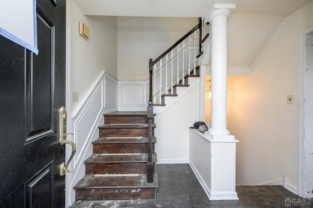 view of stairway