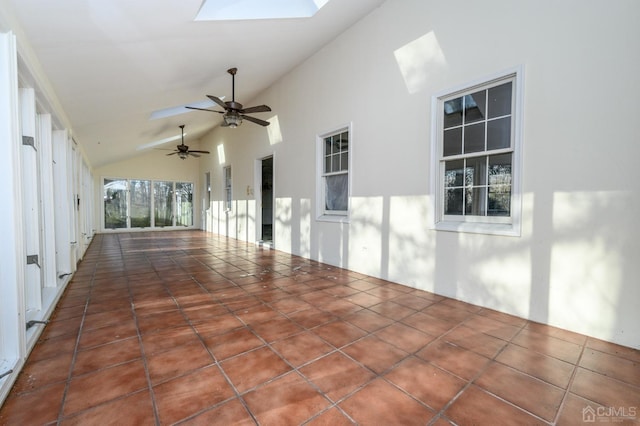 view of patio / terrace featuring ceiling fan