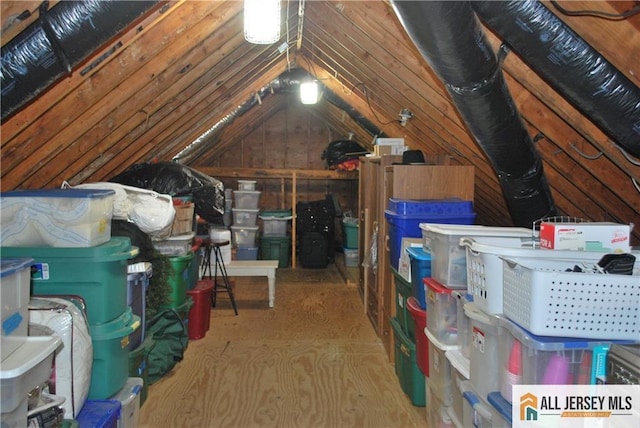 view of attic