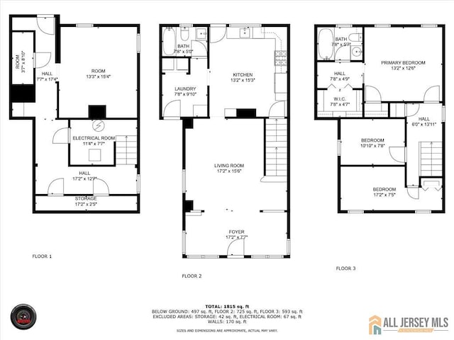 27 Laurel St, South Amboy, NJ 08879 - view of floor plan / room layout