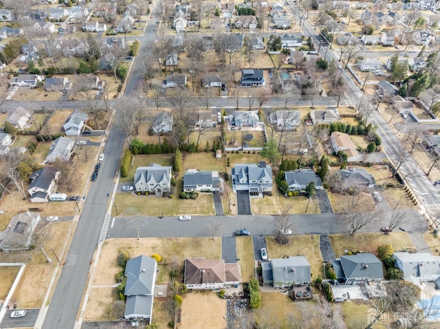 aerial view with a residential view