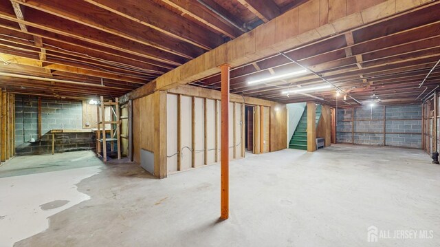 190 S Moetz Dr S, Milltown, NJ 08850 - unfinished below grade area featuring stairs