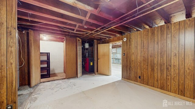 190 S Moetz Dr S, Milltown, NJ 08850 - below grade area with wood walls and a heating unit