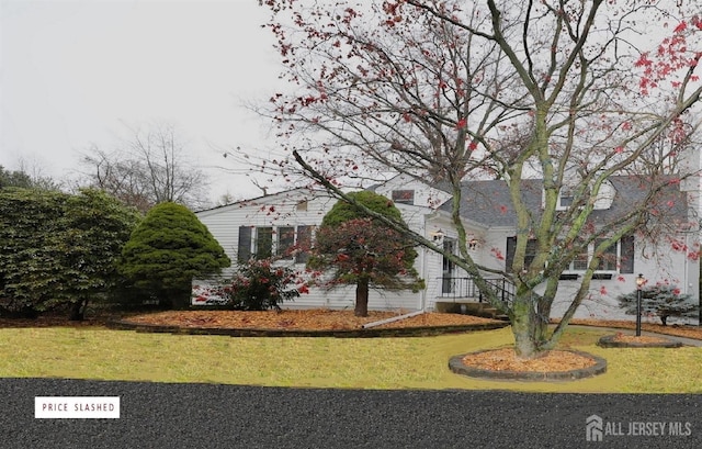 cape cod house featuring a front yard