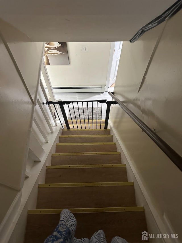 4 Fitzsimmons Ave, Middlesex, NJ 08846 - stairs featuring a baseboard radiator