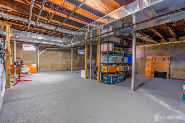 view of basement