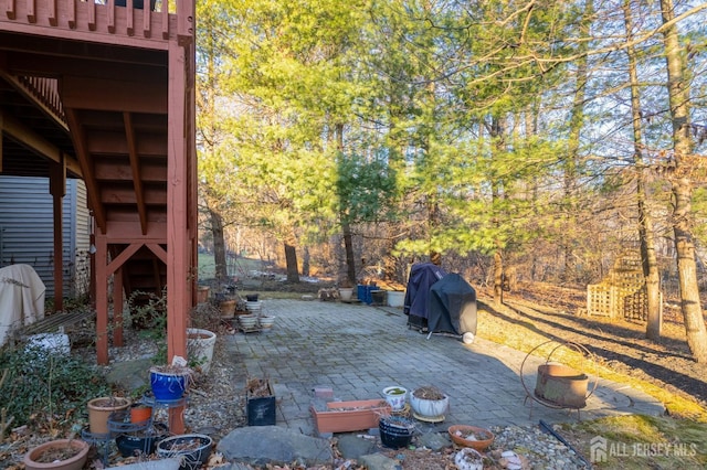 view of patio featuring area for grilling