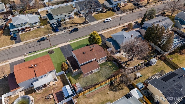 aerial view featuring a residential view